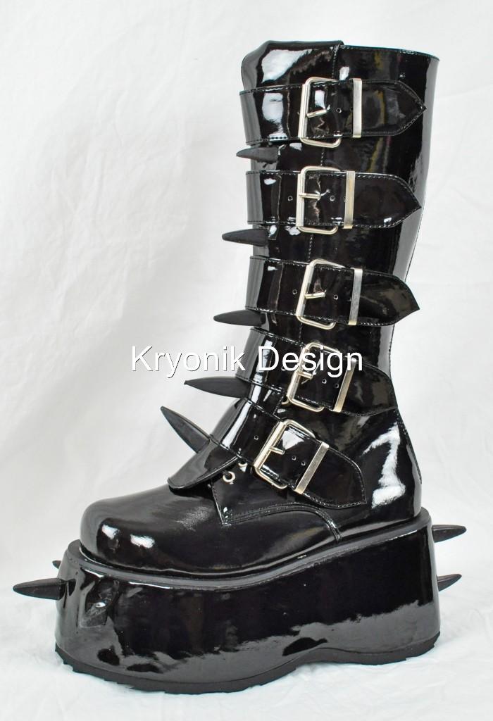 platform boots with spikes