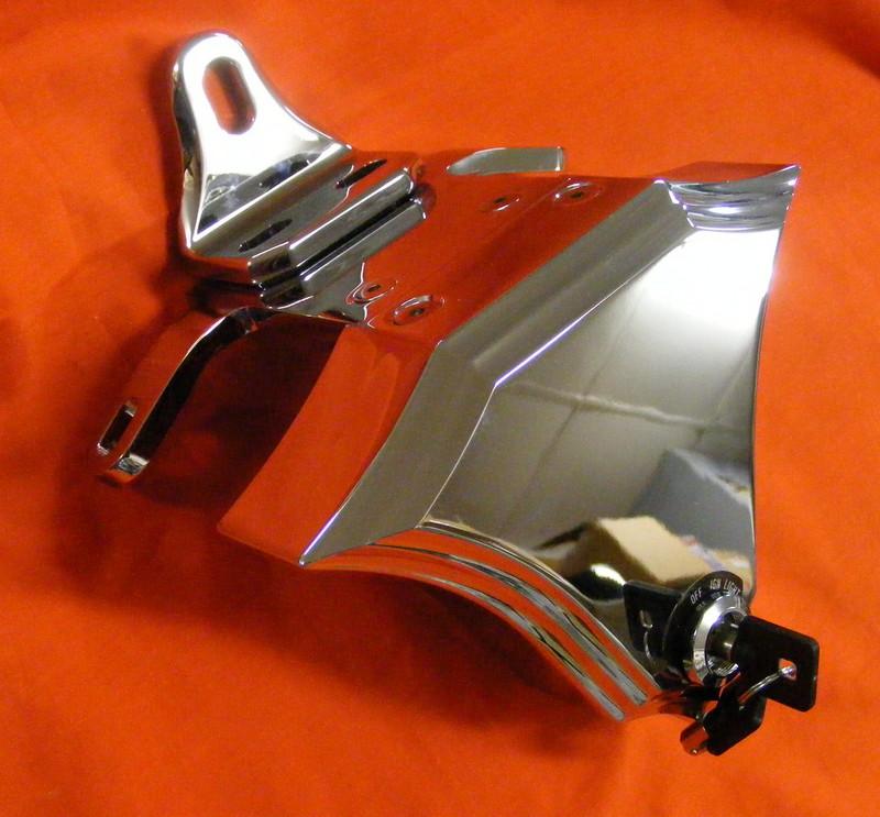 CHROME BILLET ENGINE MOUNT IGNITION COIL COVER AND STARTER KEY HARLEY