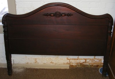  Headboard  Footboard on Antique Wooden Bed Headboard   Footboard W  Rails   Ebay