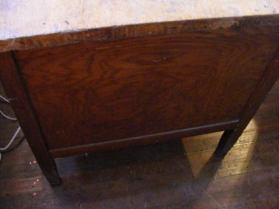 Details about Antique WOOD Executive LG Heavy Desk by IMPERIAL DESK Co 