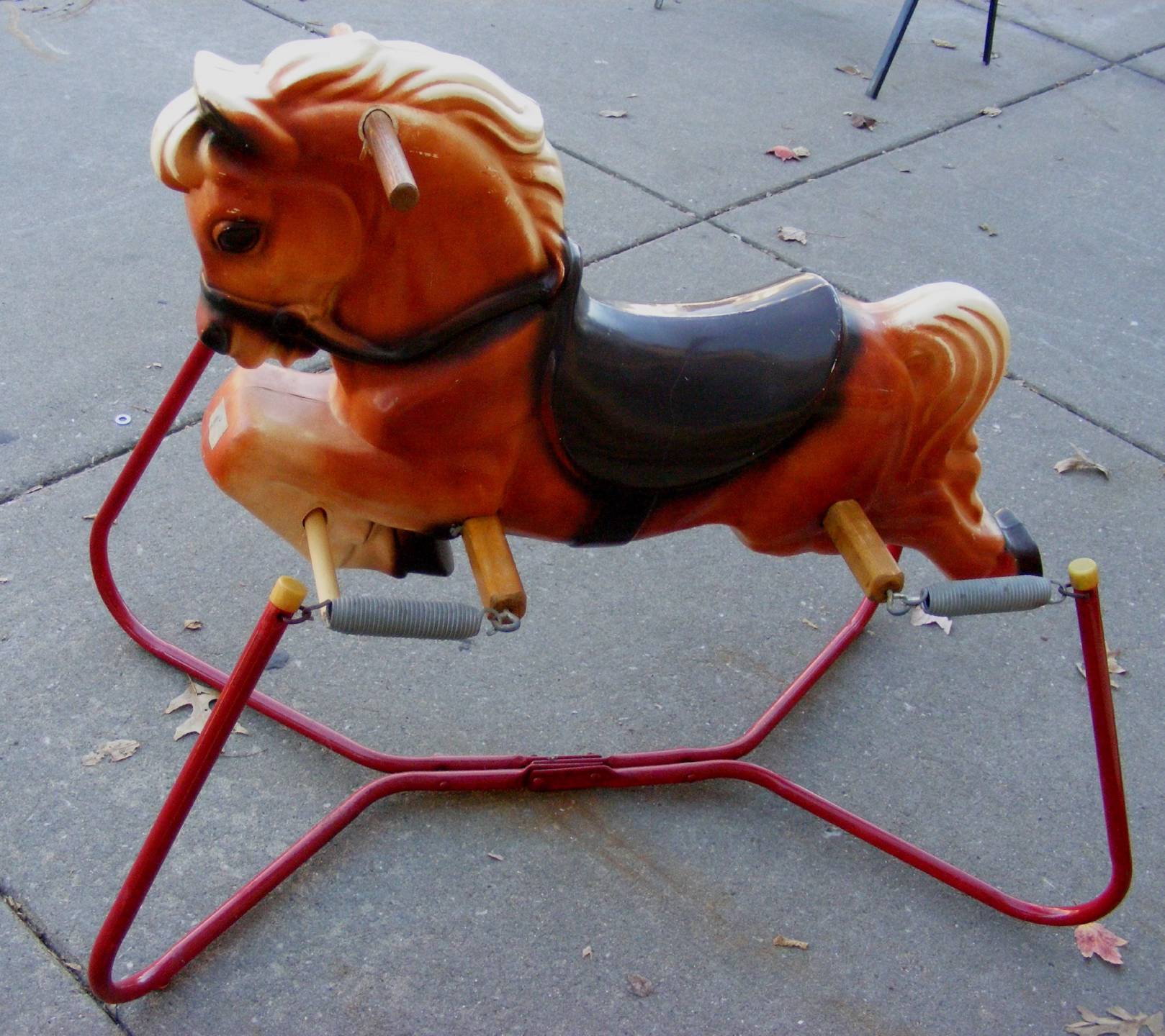 plastic bouncing horse