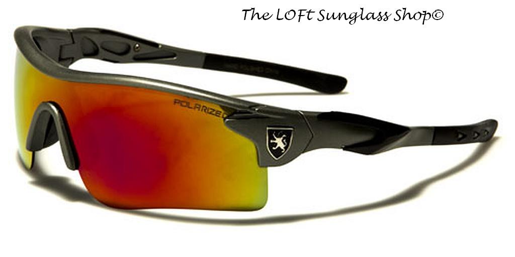 Kahn Men's Polarized Sports Wrap Lightweight Full Coverage Sunglasses