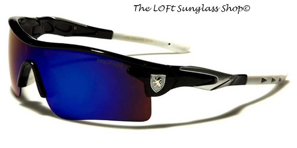 Kahn Men's Polarized Sports Wrap Lightweight Full Coverage Sunglasses