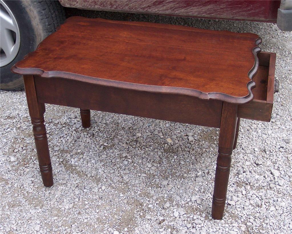 Oak End Table Side Table with Drawer T211