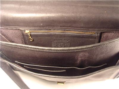 Vintage Leather Messenger Bags Women on Vintage Authentic Coach Black Leather Messenger Bag Business Briefcase