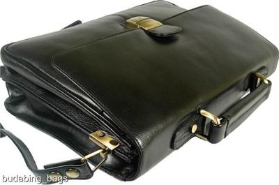Soft Leather Briefcase on New Visconti Soft Black Leather Business Briefcase Bag   Ebay