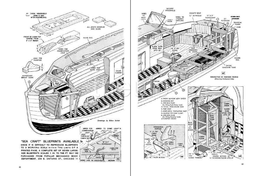 Details about SPORT FISHER - CABIN CRUISER - BOAT PLANS HOW TO WOOD