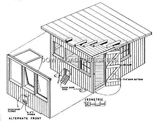 CHICKEN COOP PLANS HEN HOUSE FEED HATCHING EGG CANDLER WATERER HOW TO