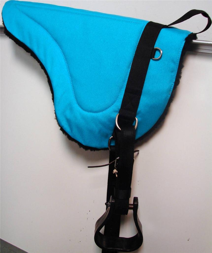 Premium Bareback Pad US Made Comfort grip Panels Girth Stirrups Purple