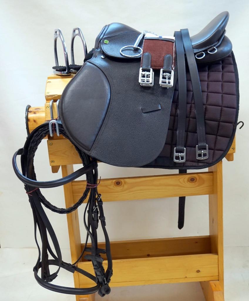 BROWN OR BLACK English All Purpose Jump Event Saddle 17" Draft XL Horse