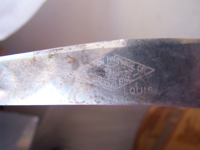 Knife  Fork Kitchen Knobs on Antique Shapleigh Hardware Co Diamond Edge Carving Set