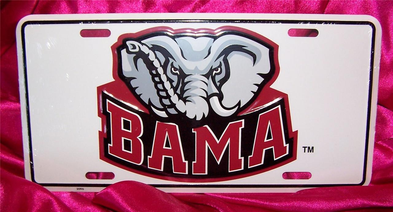 ALABAMA CRIMSON TIDE Football Metal License Plate Car Tag "A" YOUR
