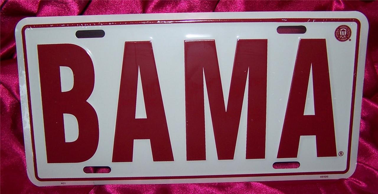 ALABAMA CRIMSON TIDE Football Metal License Plate Car Tag ...