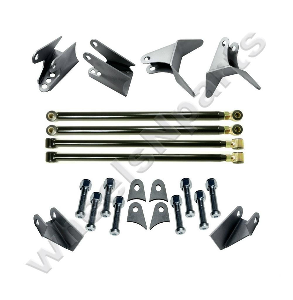 KUAFU Triangulated 4 Link Suspension Kit & 2600LBS Air Ride