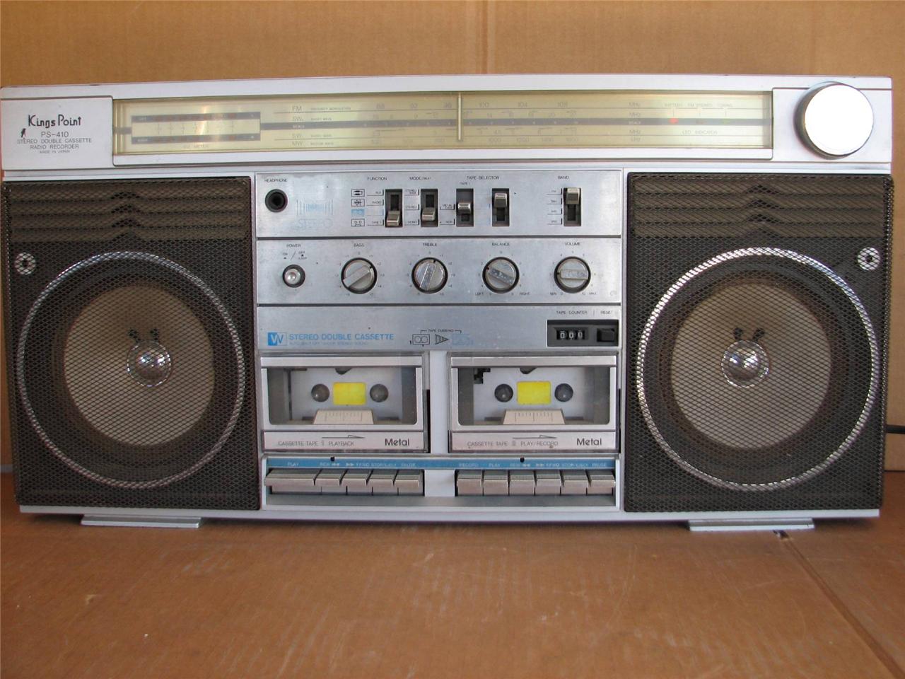 KINGS POINT STEREO RADIO DOUBLE CASSETTE RECORDER PS410