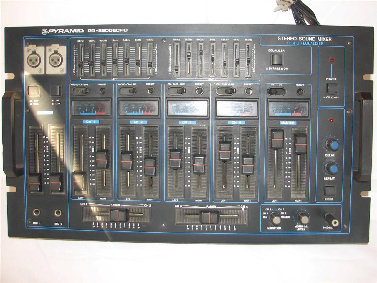 PYRAMID PR8200 ECHO STEREO SOUND MIXER ECHO EQUALIZER¦¦ eBay