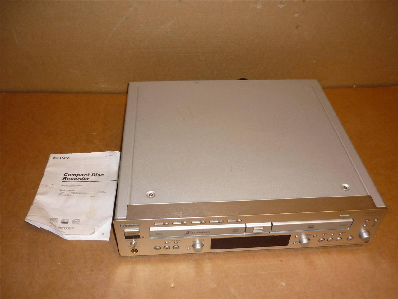 RARE SONY RCDW2000ES CD RECORDER 5 DISC PLAYER ES SERIES eBay