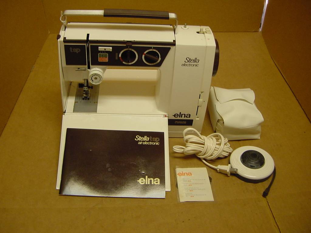 VINTAGE ELNA STELLA TSP PORTABLE ELECTRONIC SEWING MACHINE^ | eBay