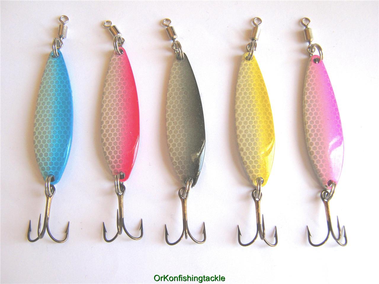 5 Casting Spoons Salmon Perch Trout Pike Bass Sea Fishing Lures 10g eBay