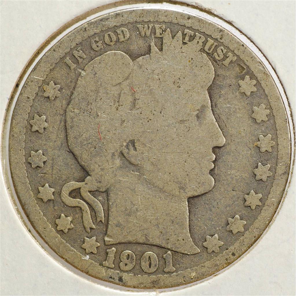 1901 Barber Quarter Dollar, BQB4 eBay