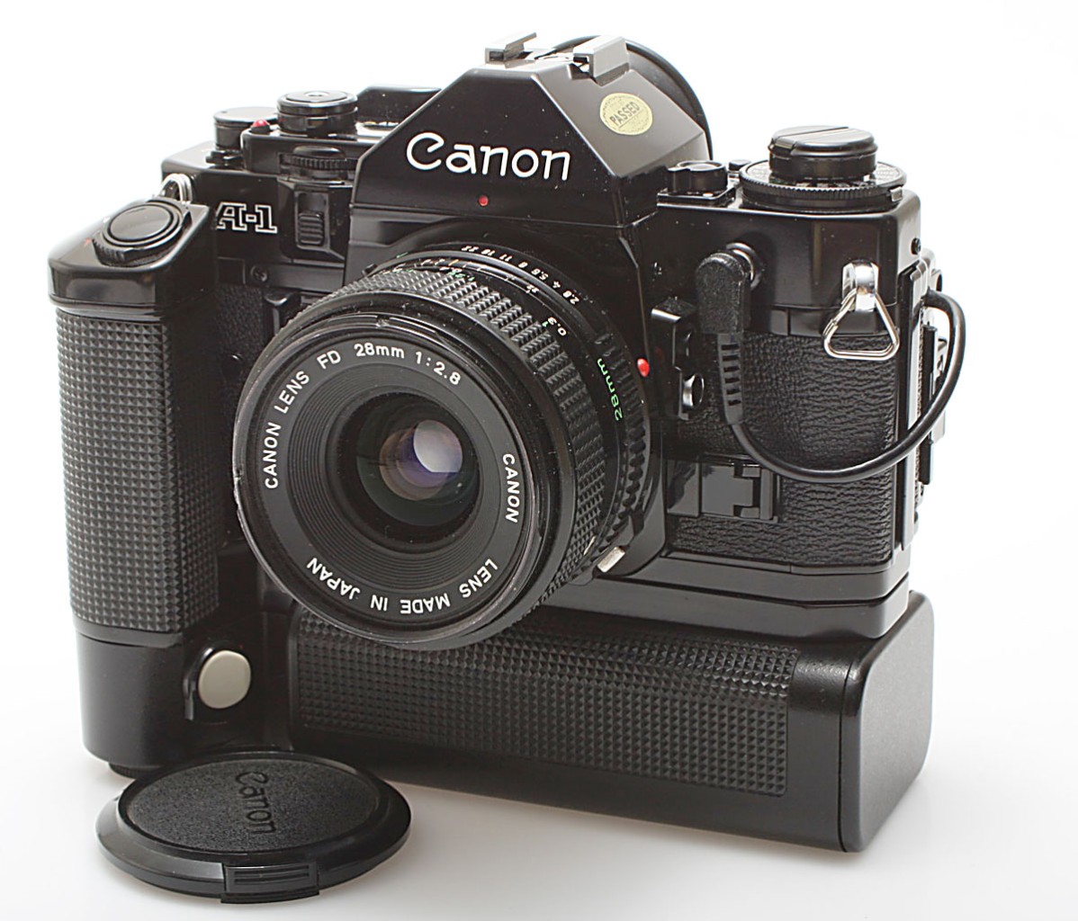 Canon A1 35mm SLR Film Camera with Motor MA and 28mm F 2 8 FD Lens Mint