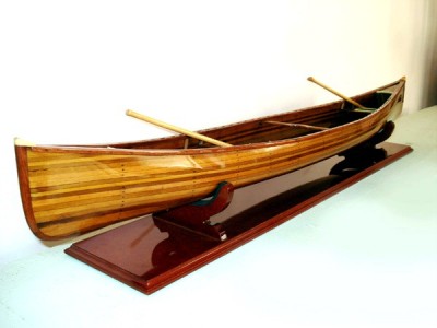 Wood Red Cedar Strip Canoe Model 44"L New Assembled | eBay