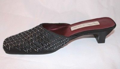  Heel Evening Shoes on Nina New York Evening Beaded Shoes Black 8 1 2 M  69   Ebay