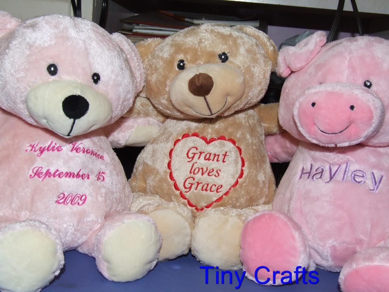 Personalized Stuffed Animal Baby Christening Graduation 18 Animal Choices in Baby, Keepsakes & Baby Announcements, Other | eBay