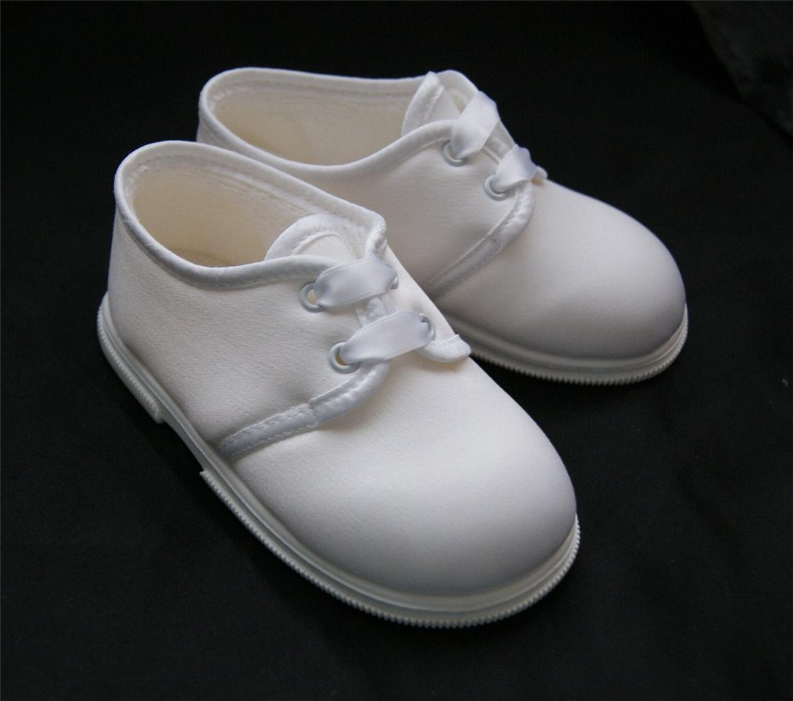 ... about NEW Baby Boys White Satin Occasion Christening Shoes Size 4 5 6