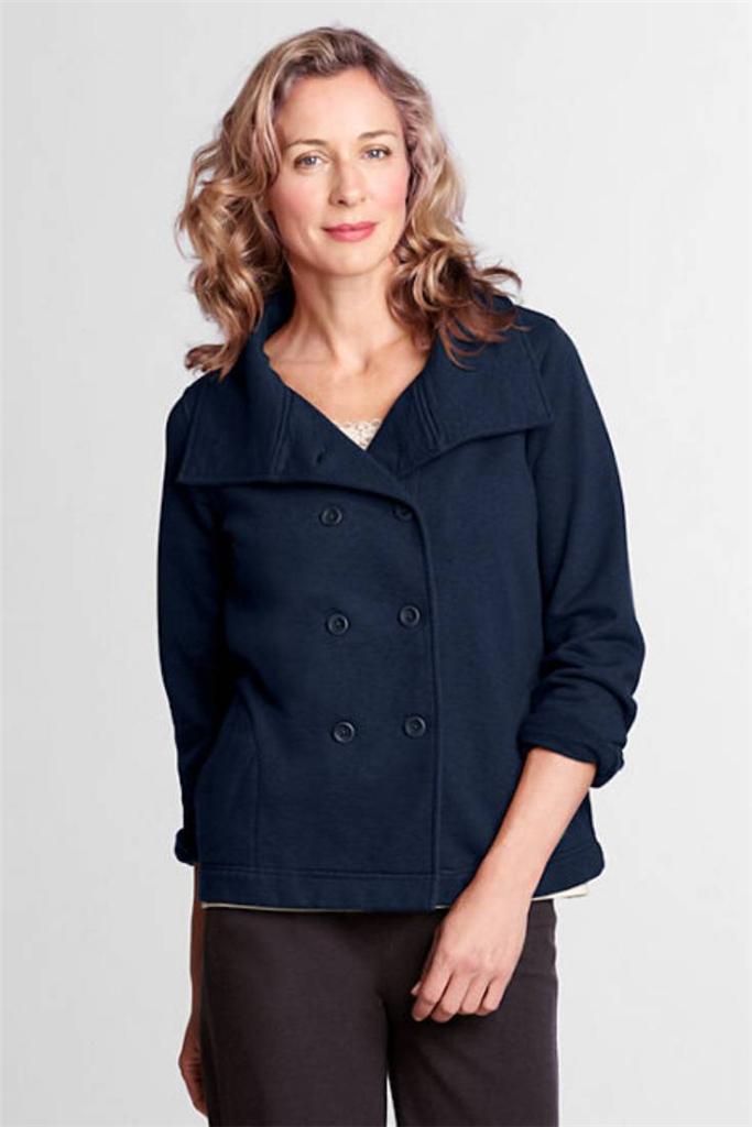 Lands' End Starfish Slub Terry Jacket Women's Petite L XL 70 NIP eBay