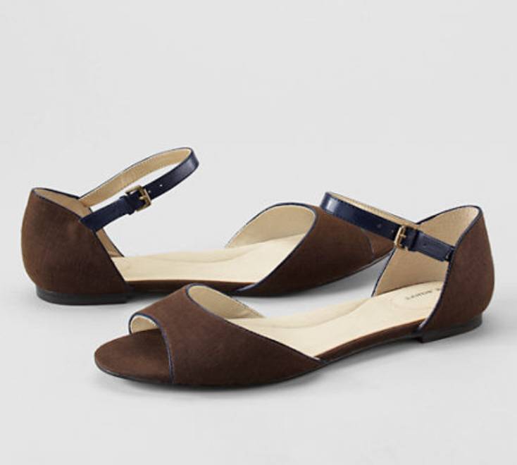lands end sandals lands end valerie two flat sandals s 6 5 nip lands end sandals lands end valerie two flat sandals s 6 5 nip