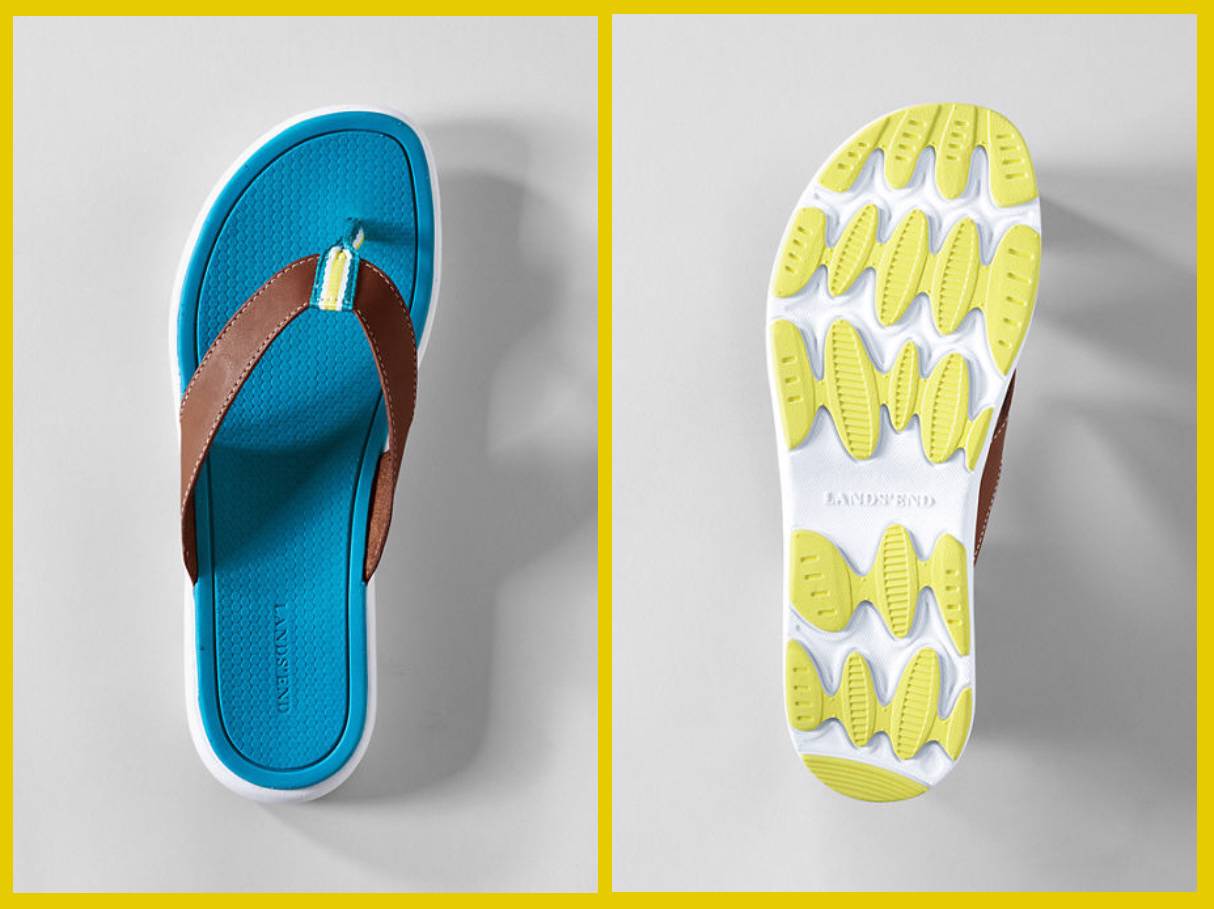 Lands' End Gatas Women's Thong Sandals 50 NIP eBay