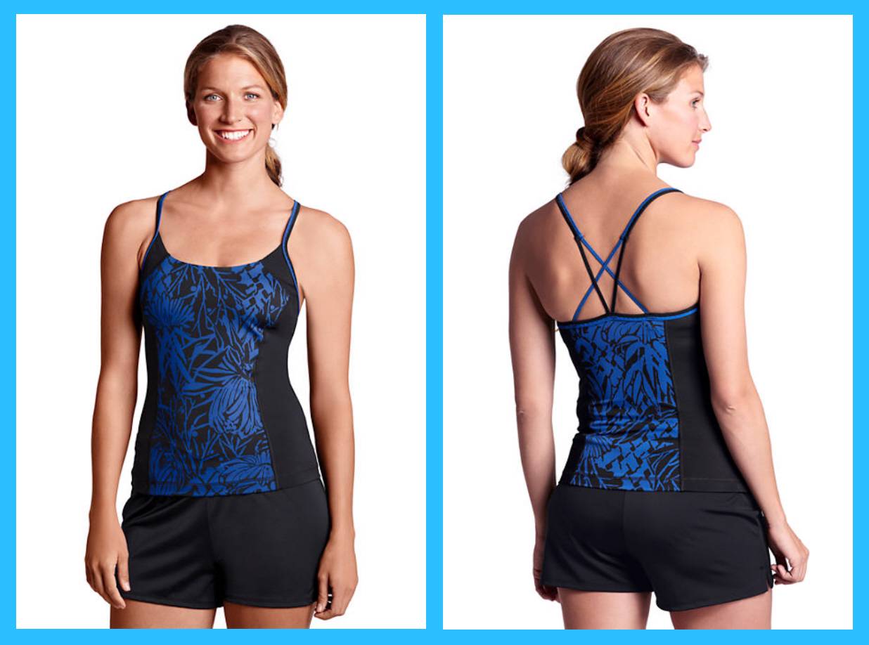 Lands' End AquaTerra Women's Regular, DD & Mastectomy Tankini Swim