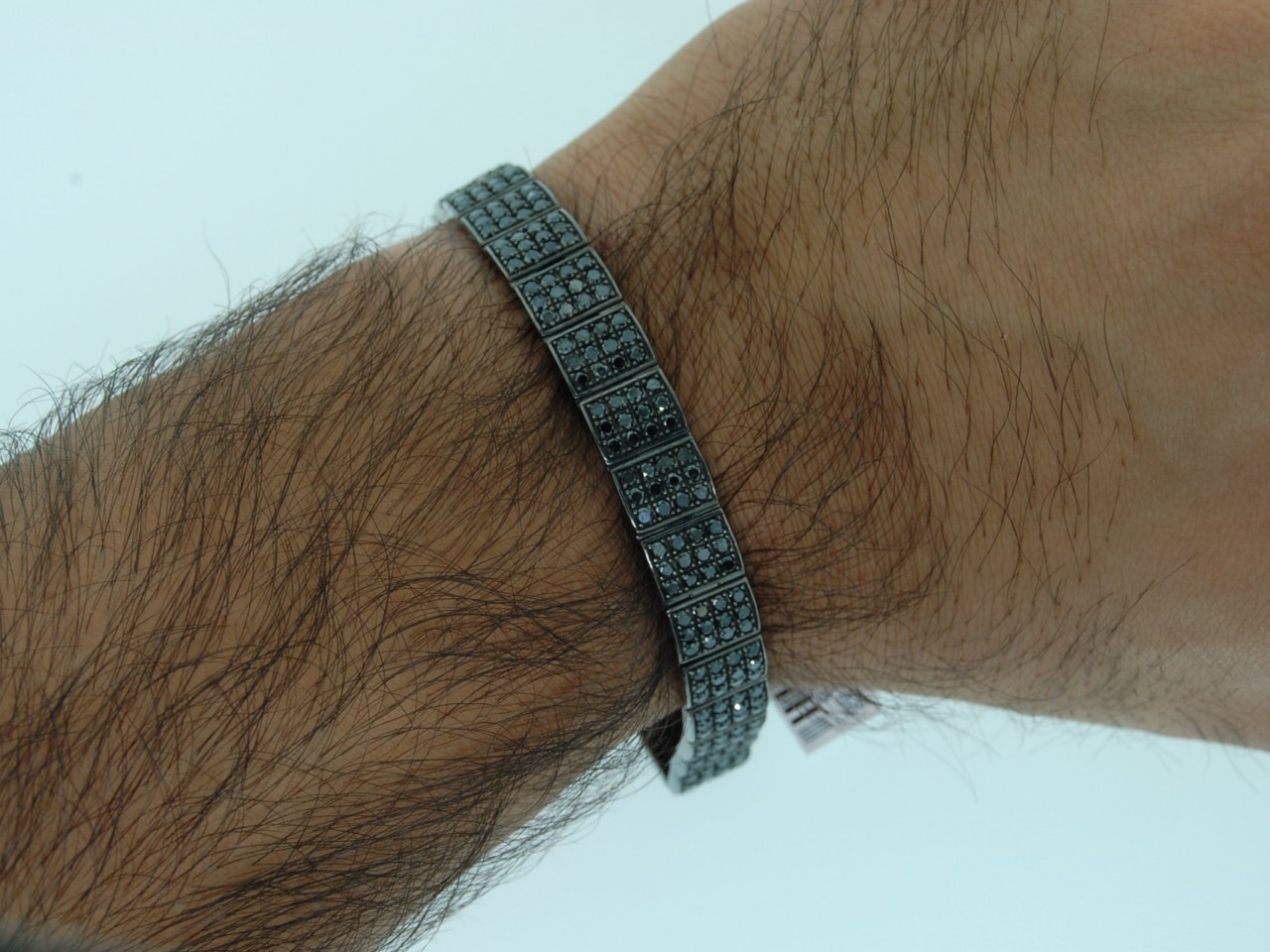 Real black diamond bracelet mens clearance