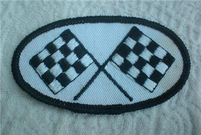 Auto Racing Uniform Patches on Vintage Racing Flags Race Car Auto Embroidered Patch Ebay