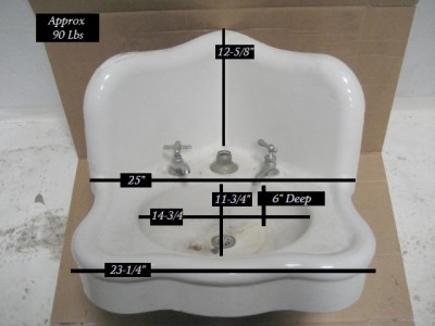 Corner Bathroom Sink on Antique Cast Iron Corner Sink Bathroom Serpentine Front   Ebay