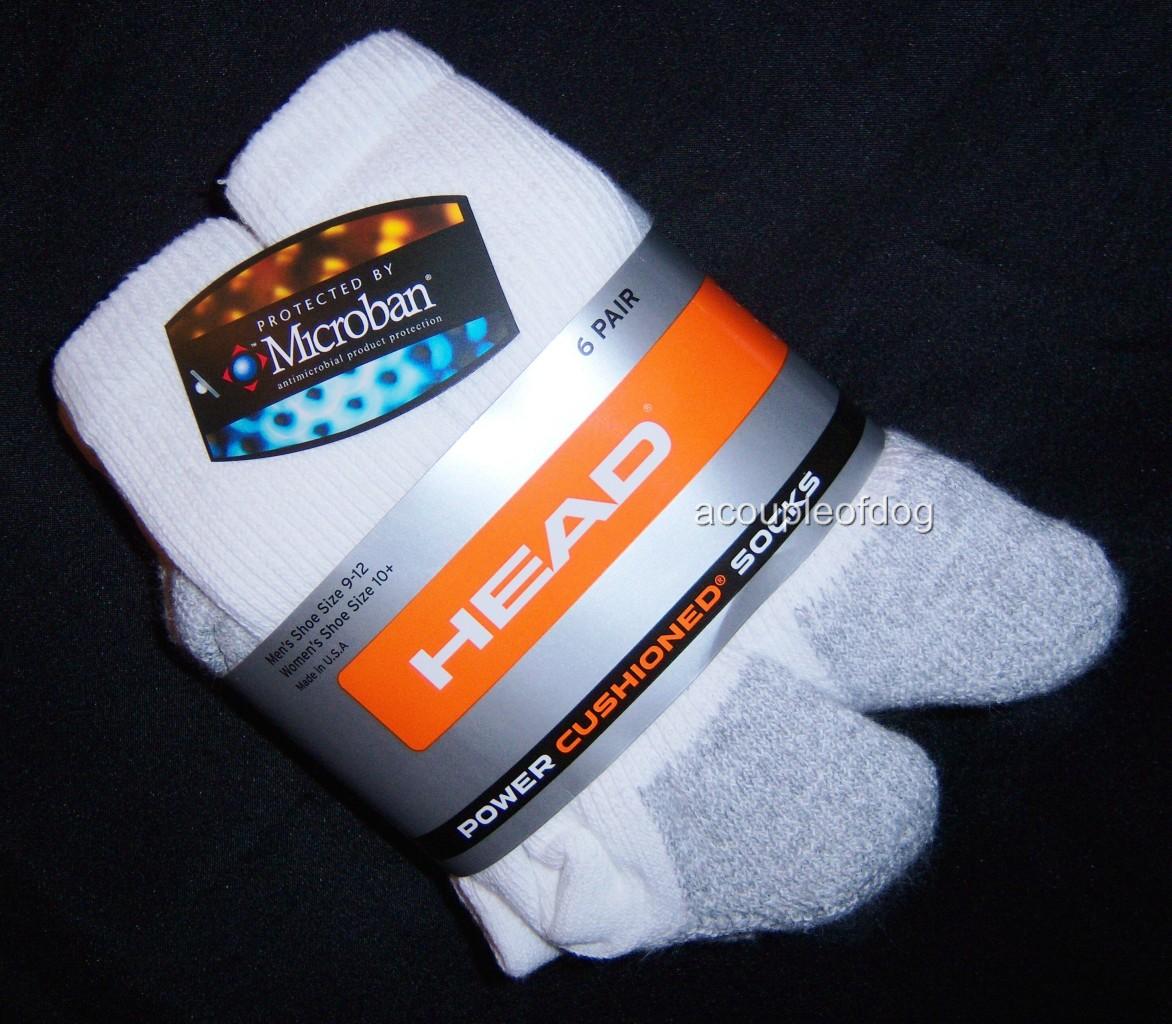 HEAD POWER CUSHIONED Crew Sport Socks Men Women 6 pair eBay