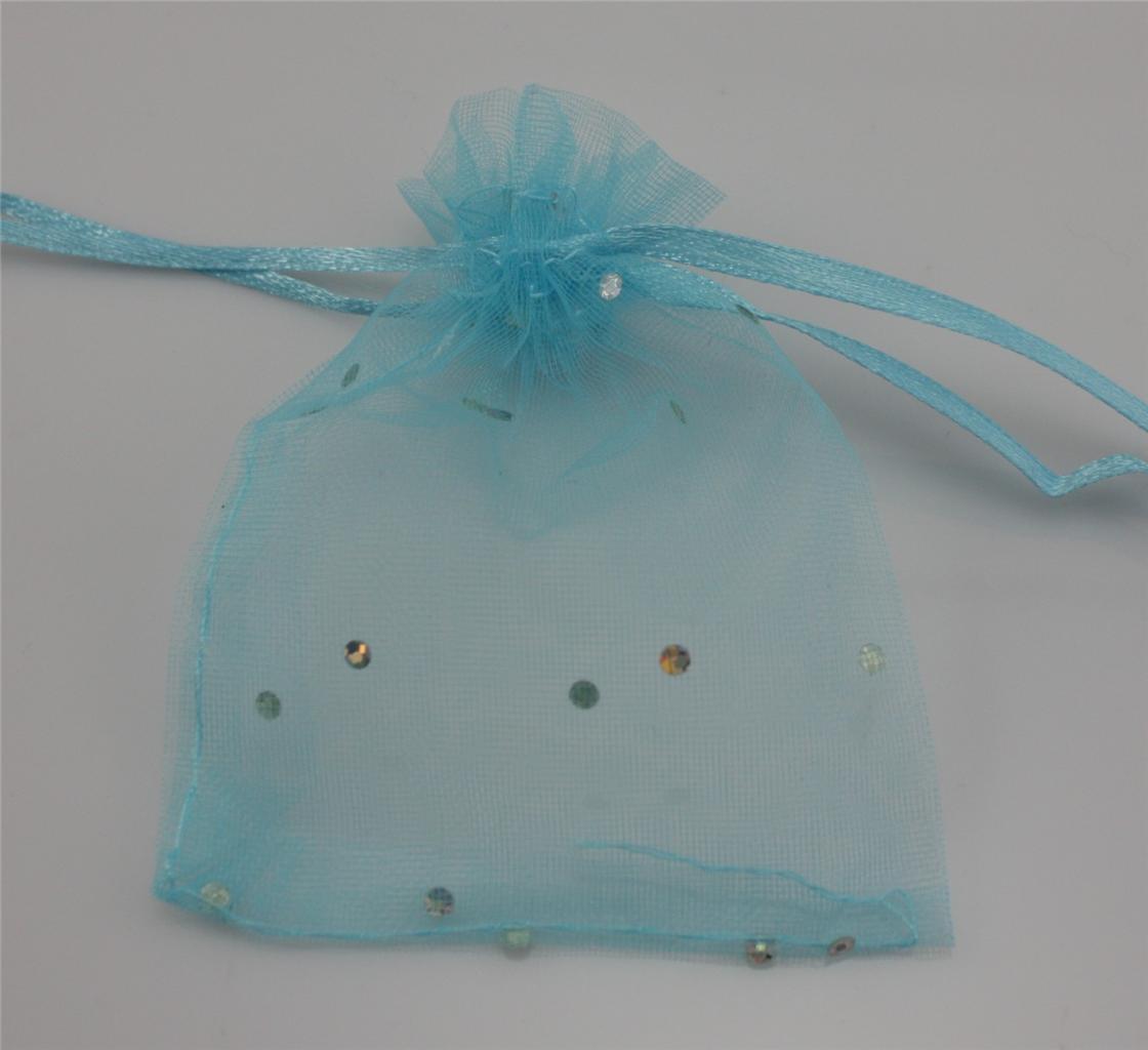 TOP QUALITY ORGANZA BAGS 7cm x 9cm WEDDING FAVOUR GIFT JEWELLERY 9 COLOURS - Picture 10 of 11