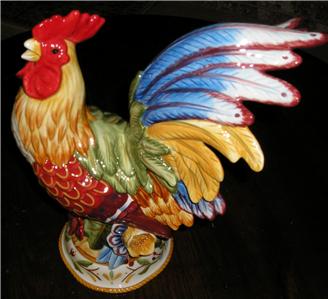 fitz and floyd rooster figurine