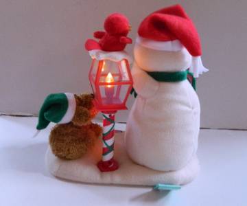 hallmark merry carolers techno plush snowman
