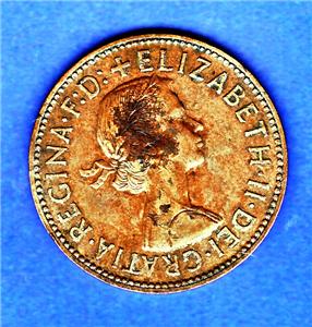 rld Coins 1958 UK England Half Penny Ccoin F