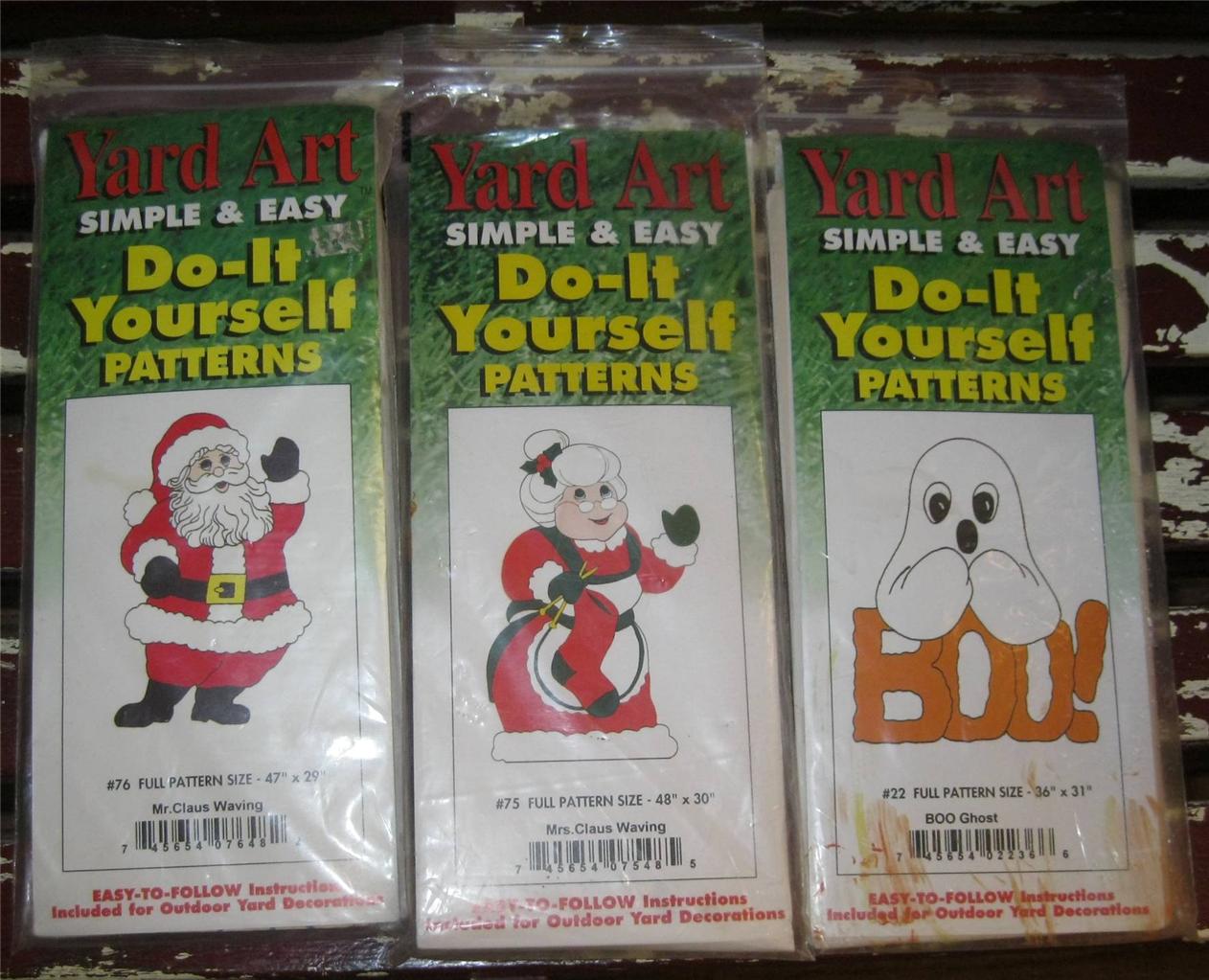 3 YARD ART DoIt Yourself Wood Craft Patterns SANTA & Mrs CLAUS