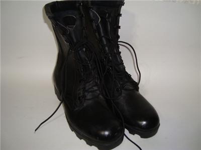Fashion Combat Boots  Women on 1987 Combat Boots Men 7 R Women 8 5 Black Leather Vtg Military Nwot