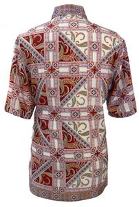prestige royal polyester printed casual button shirt down mens