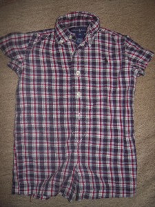 RALPH LAUREN Infant boy Plaid romper 9mths