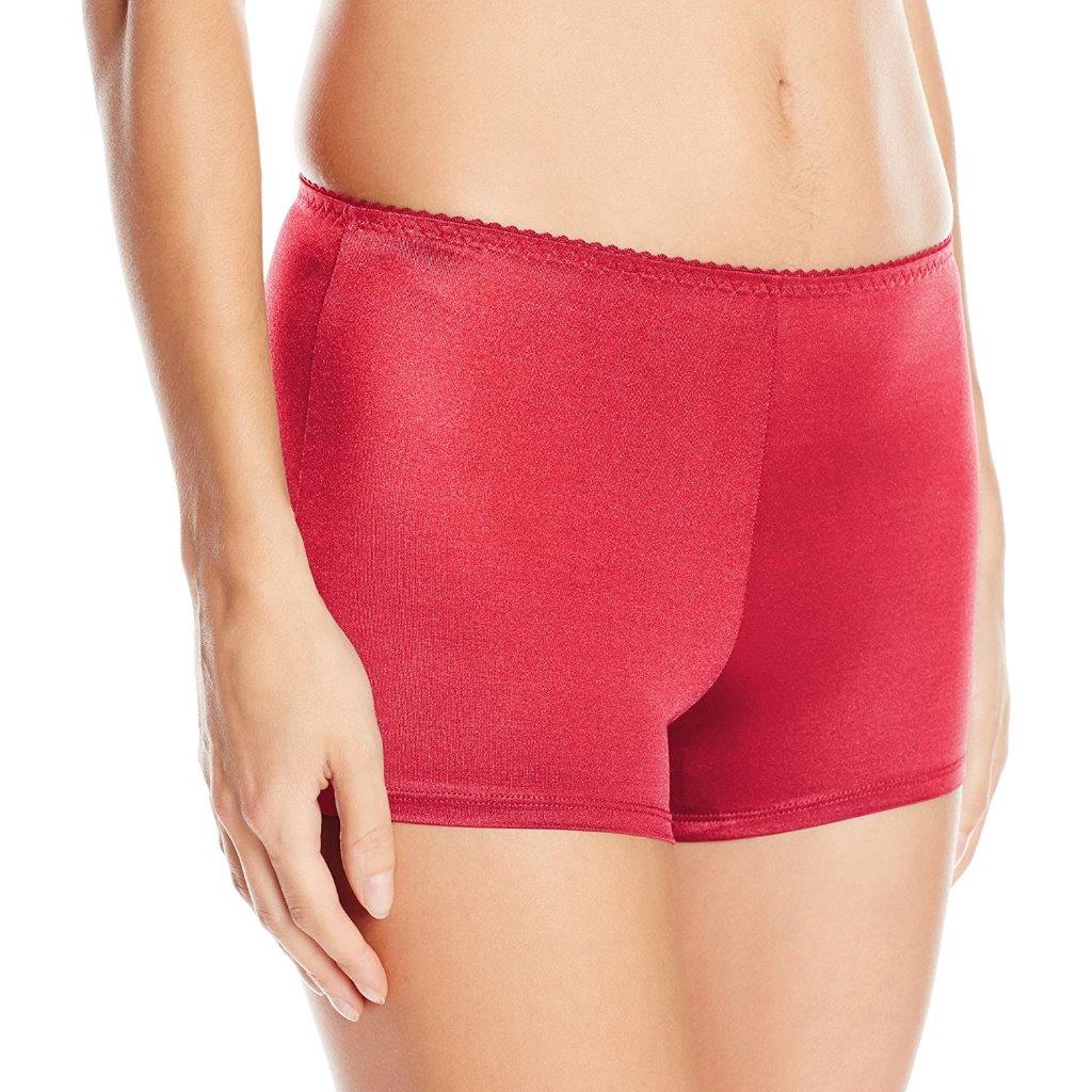 Vassarette Women's Undershapers Light Control Boyshort Panties Black