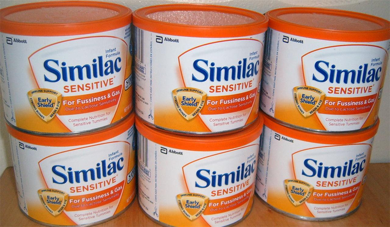 6 (8 OZ) SIMILAC SENSITIVE INFANT FORMULA CANS LOT eBay