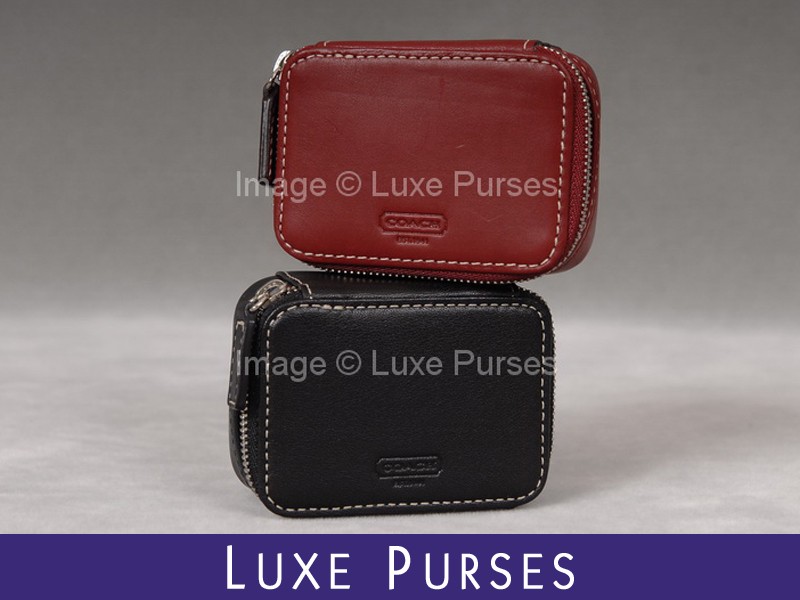 NEW Coach Leather Triple Pill Box Jewelry Case eBay
