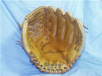 Jose Canseco on 1990 S Jose Canseco 12 5  Rawlings Rbg36 Vintage Baseball Glove