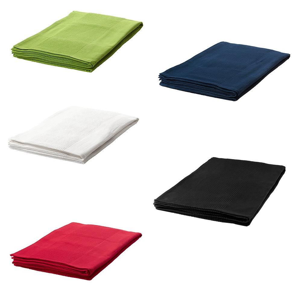 IKEA Bed Throw, Bedspread, Blanket 5 COULORS 100 COTTON SINGLE OR